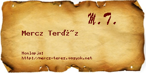 Mercz Teréz névjegykártya